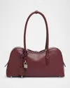 Stella Mccartney Burgundy Synthetic Leather Ryder Medium Shoulder Bag In Burgundy