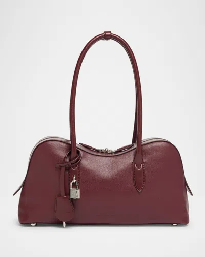 Stella Mccartney Ryder Large Shoulder Bag In Burgundy