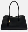 Stella Mccartney Black Synthetic Leather Ryder Shopping Bag In Black