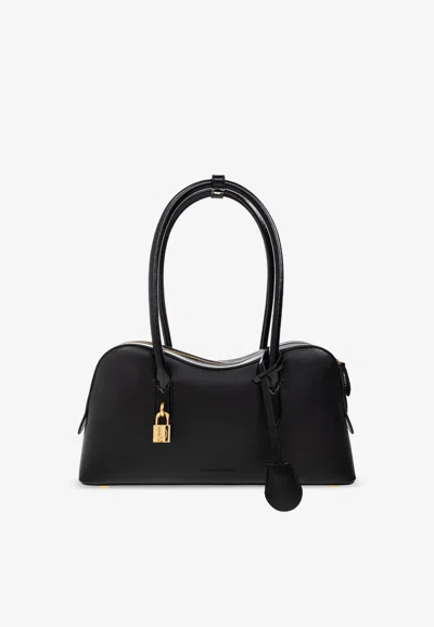 Stella Mccartney Ryder Leather Shoulder Bag In Black