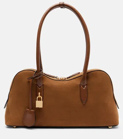 Stella Mccartney Ryder Medium Faux Suede Shoulder Bag In Brown