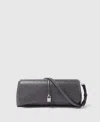 Stella Mccartney Ryder Ostrich Pochette Shoulder Bag In Gray