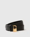 Stella Mccartney Ryder Padlock Belt In Black