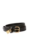 Stella Mccartney Ryder Padlock Buckle Belt In Black