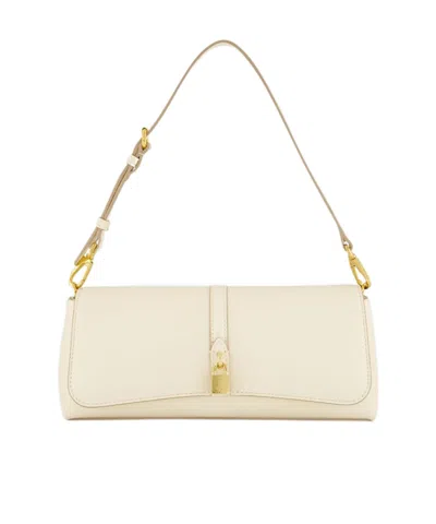 Stella Mccartney Ryder Padlock Clutch Bag In Cream