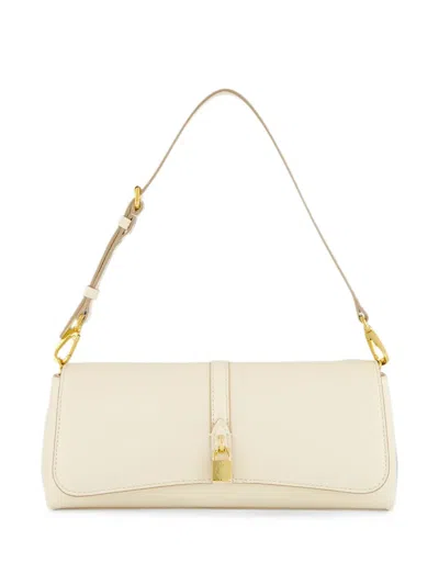 Stella Mccartney Ryder Padlock Clutch Bag In Neutral