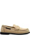 Stella Mccartney Ryder Penny-strap Suede Loafers In Neutral