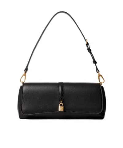 Stella Mccartney Ryder Pochette Lock Charm Shoulder Bag In Black