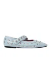 Stella Mccartney Ryder Eco Alter Mat Studded Ballerina Flats In Gray