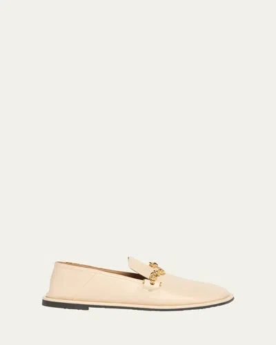 Stella Mccartney Ryder Semi-shine Vegan Leather Loafers In Vanilla