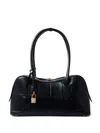Stella Mccartney Croc-embossed Shoulder Bags Padlock Detail