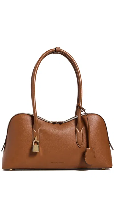Stella Mccartney Stella Ryder Medium Vegan Leather Shoulder Bag In Brown
