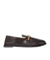 Stella Mccartney Loafers Flat Sole Round Toe Gold-tone Hardware In Black