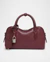 Stella Mccartney Ryder Bordeaux Handbag With Two Top Handles And Front Padlock Detail With Logo In Ecoleather Woman In Burgundy