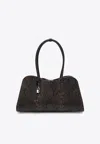 Stella Mccartney Ryder Snake Print Shoulder Bag In Brown