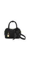 Stella Mccartney Lock Plaque Top Handle Bag In Black