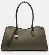 Stella Mccartney Ryder Large Tote Bag In Embossed Grainy Eco Mat In Green