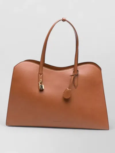 Stella Mccartney Ryder Tote Bag Padlock Key Charm In Brown