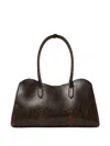 Stella Mccartney Ryder Tote Bag With Snakeskin Effect In Brown