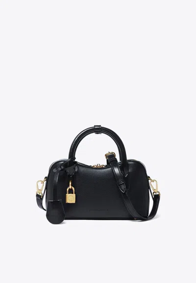 Stella Mccartney Ryder Tote Faux Leather Top Handle Bag In Black