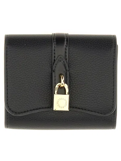Stella Mccartney Ryder Tri-fold Wallet In Black
