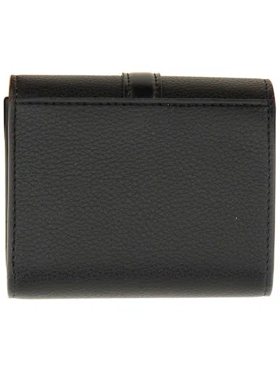 Stella Mccartney Ryder Tri-fold Wallet In Black