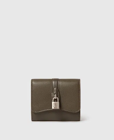 Stella Mccartney Ryder Trifold Wallet In Green