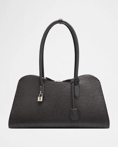 Stella Mccartney Ryder Vegan Ostrich Leather Shoulder Bag In Pattern