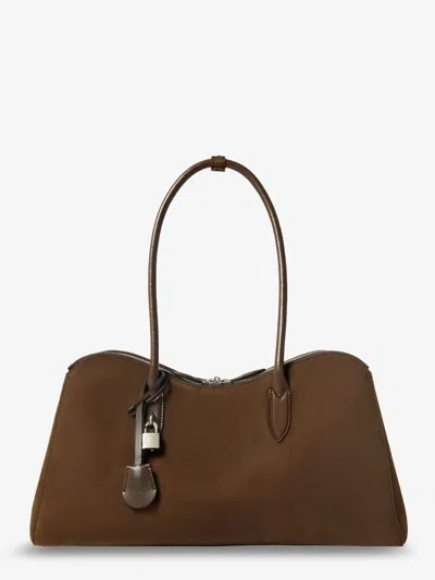 Stella Mccartney Ryder Vegan Suede Handbag In Brown