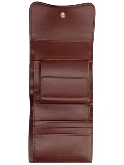 Stella Mccartney Ryder Wallet In Bordeaux