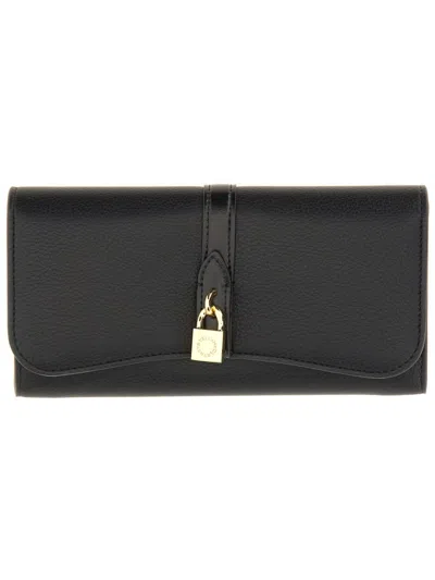 Stella Mccartney Ryder Wallet With Flap In Black