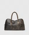 Stella Mccartney Ryder Weekender Bag In Mud Brown