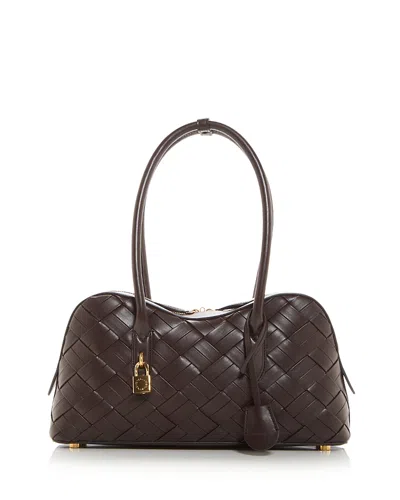 Stella Mccartney Ryder Woven Shoulder Bag In Brown