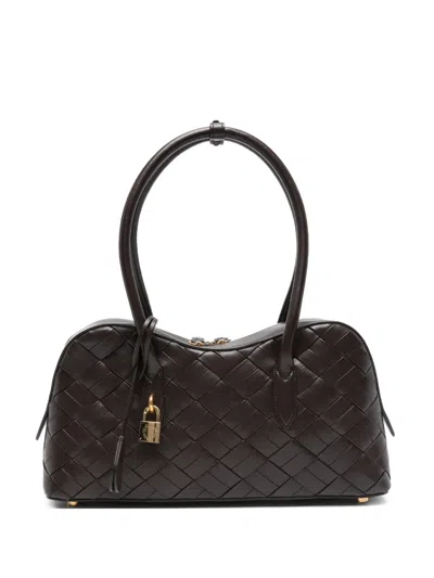 Pre-owned Stella Mccartney Ryder Woven Shoulder Bag In Brown