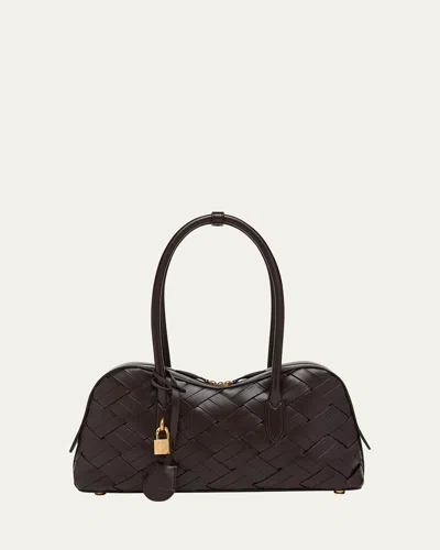 STELLA MCCARTNEY RYDER WOVEN VEGAN LEATHER SHOULDER BAG