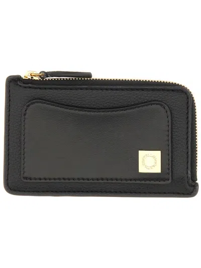 Stella Mccartney Ryder Zippered Wallet In Black