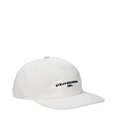Stella Mccartney Stella Mc Cartney Women's Cotton Hat White/black In Orange