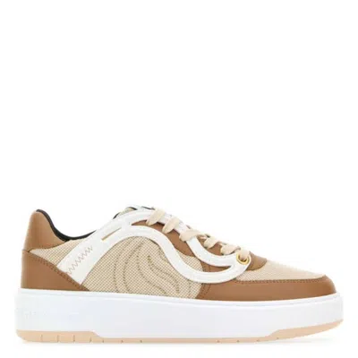 Stella Mccartney S-wave 1 Panelled Sneakers In Brown