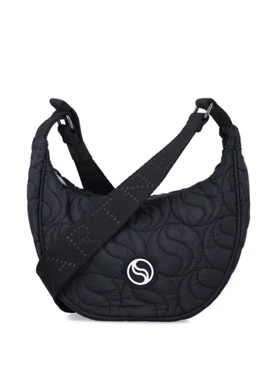 Stella Mccartney Kids' S-wave Crossbody Bag In Black