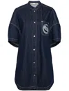 Stella Mccartney S-wave Denim Dress In Blue