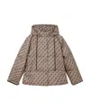 Stella Mccartney S-wave Hooded Puffer Jacket In Nude