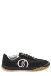 Stella Mccartney S-wave Sport Recycled-mesh And Vegan Suede Sneakers In Black