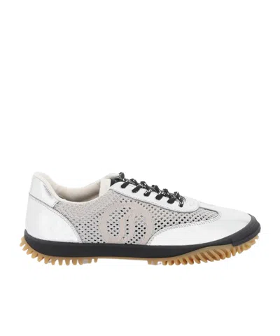 Stella Mccartney White Fabric Low Top Sneakers In Neutral