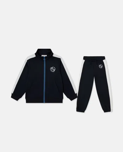 Stella Mccartney S-wave Logo Sweatshirt And Sweatpants Set In Black