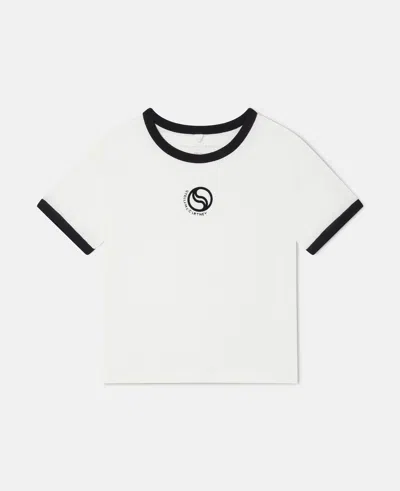 Stella Mccartney Kids' S-wave Logo T-shirt In White