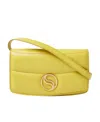 Stella Mccartney S-wave Mini Shoulder Bag In Yellow