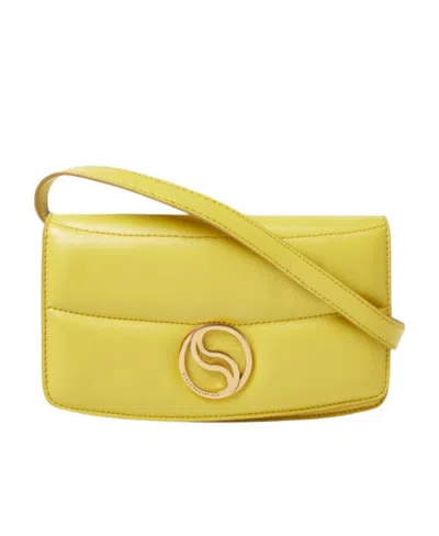 Stella Mccartney S-wave Mini Shoulder Bag In Yellow