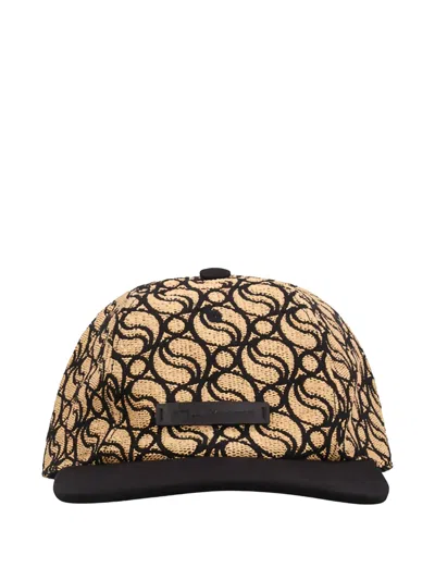 Stella Mccartney S-wave Monogram Baseball Cap In Neutral