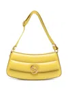 Stella Mccartney S-wave Padded Shoulder Bag In Yellow