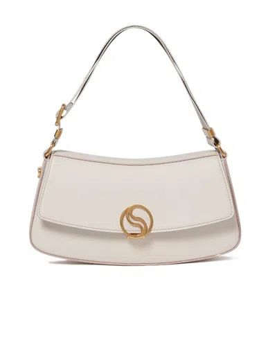 Stella Mccartney S-wave Shoulder Bag In White